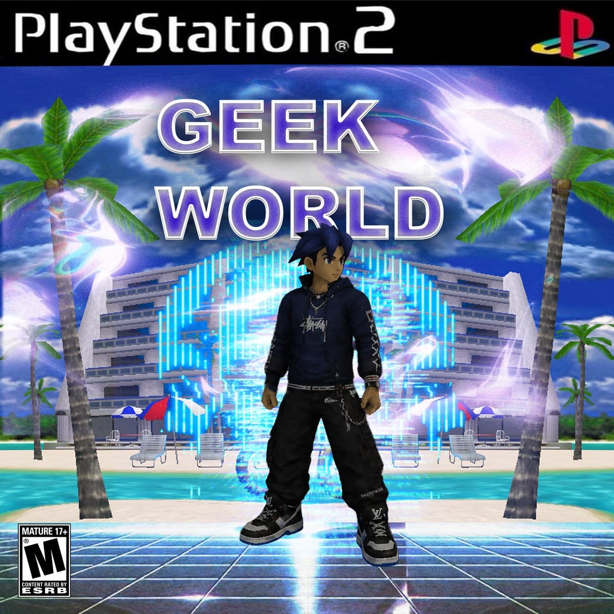 Geek World / PS2 Beach — cover artwork for Olivier DGP