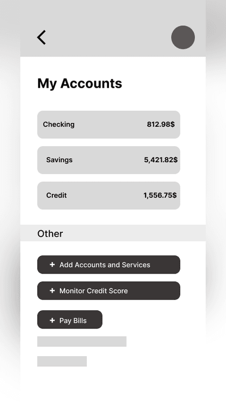 Guap Financial wireframe 4