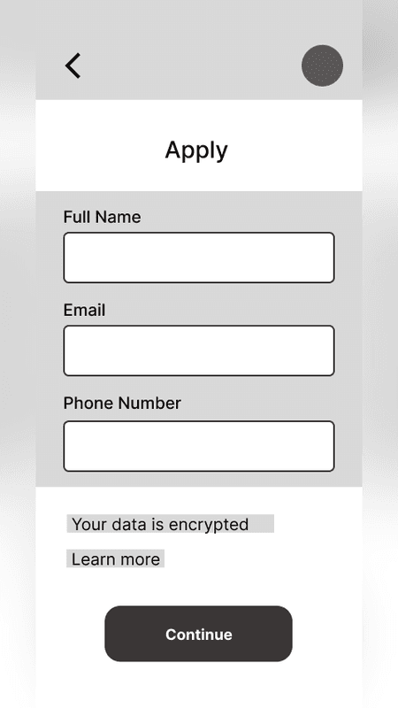Guap Financial wireframe 3