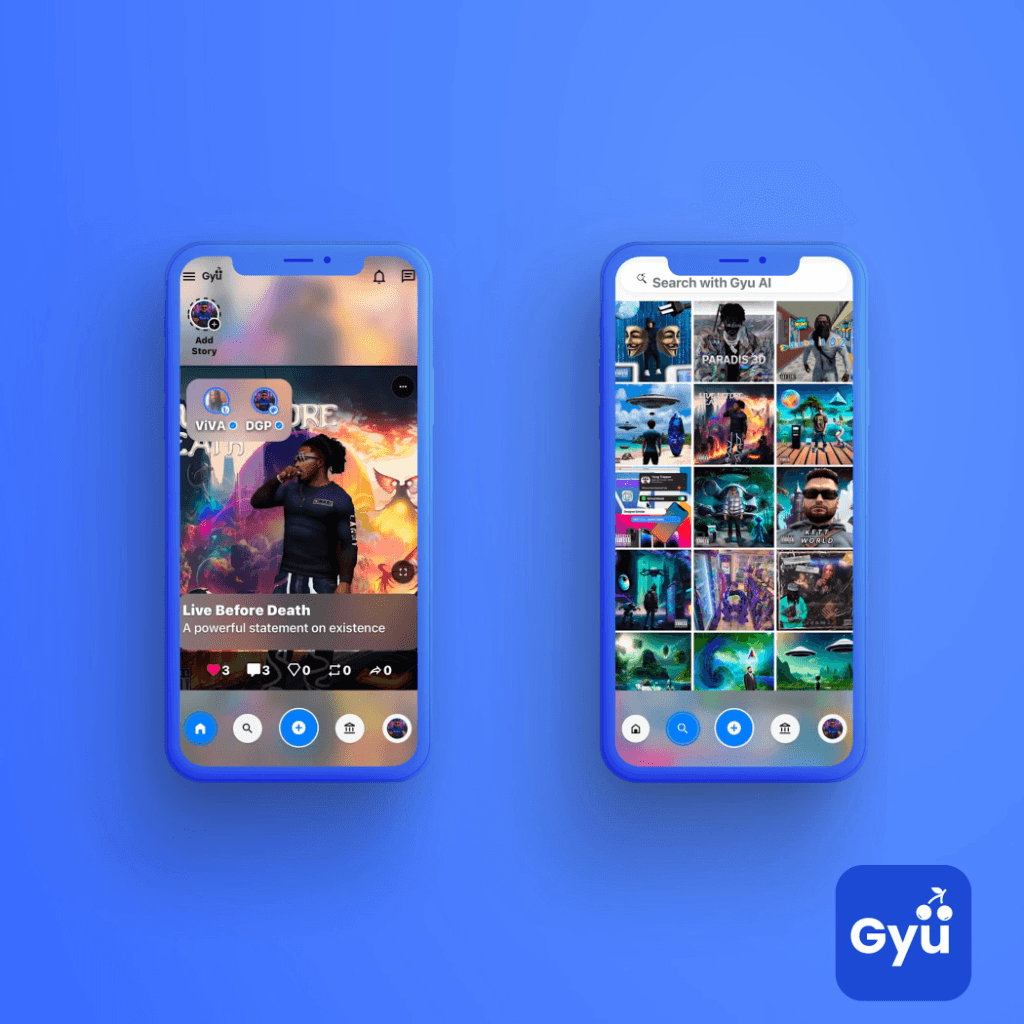 Gyu app interface